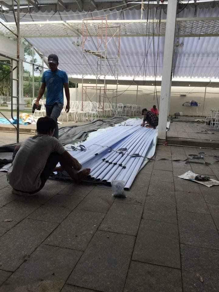 Báo giá thay bạt mái xếp bạt  Hàn Quốc